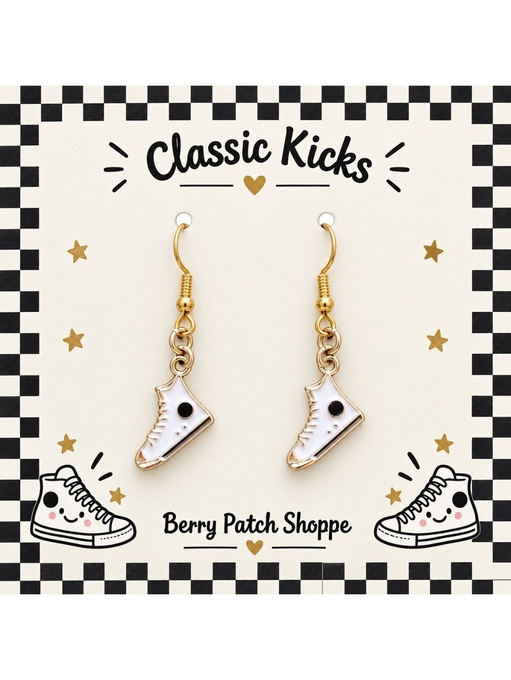 Classic Kicks Skateboard Sneaker Earrings